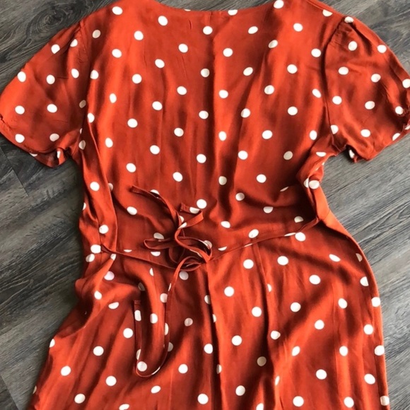 Target • Rust and White Polka Dot Jumpsuit - Picture 3 of 4